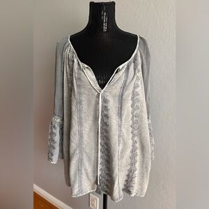 Young Threads Boho Flowy Blouse Size L - NWT